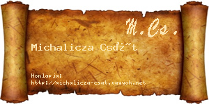 Michalicza Csát névjegykártya